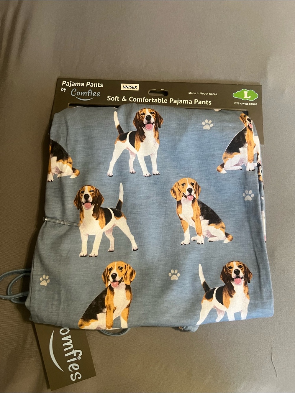 Comfies Cotton/Polyester Beagle Large Unisex Pajama Pants, new with tag